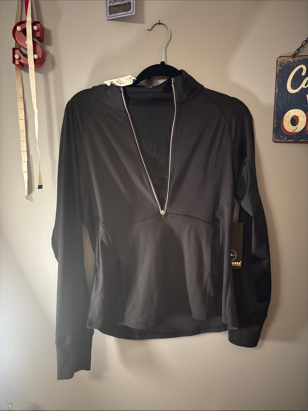 90 Degree By Reflex Black Half-Zip Athletic Pullover